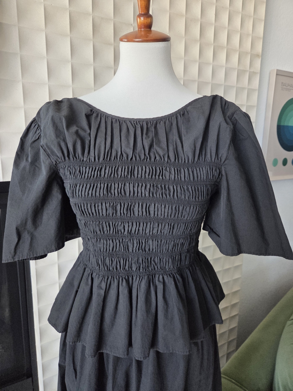Rails Rosie Peplum Smocked Top Medium + Rails Rhea Tiered Eyelet Skirt Large - Picture 3 of 14